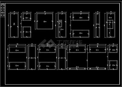 两层木制别墅室内装修设计cad平面详细施工图